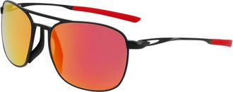 Nike Red Mirror Pilot Mens Sunglasses NIKE ACE DRIVER EV24008 011 56