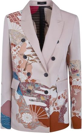 Ibrigu Double Breasted Komon Kimono Jacket