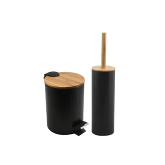 Spirella Papelera Con Pedal Y Escobilla 3l Adonis Negro Mate Spirella