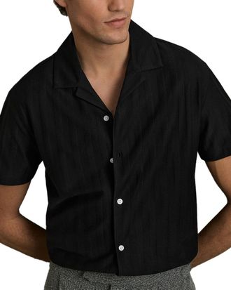 Reiss Sampson Textured Cuban Shirt