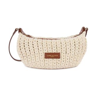 Lancaster Shoulder Bags, female, Brown, Size: ONE SIZE Petit sac besace Tress&eacute; coton