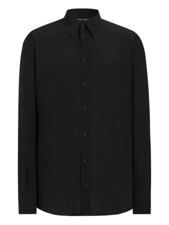Dolce & Gabbana Martini silk cr&ecirc;pe de chine shirt - Black