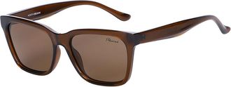 North Beach Scene Polarized 70791 Mens Sunglasses Brown Size 55