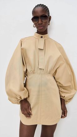 Zimmermann Rebellion Drawn Mini Dress In Beige