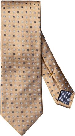 Eton Accessoires, Heren, Beige, ONE Size, Geometric Woven Silk Tie