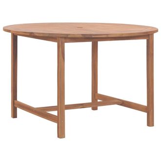 vidaXL Mesa De Comedor De Jard&iacute;n Madera Maciza De Teca &Oslash;110x75 Cm Vidaxl