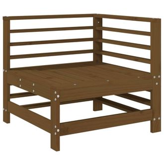 Berkfield Home Beautiful Garden Corner Sofas 2 pcs Honey Brown Solid Wood Pine