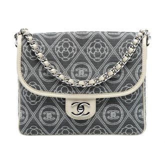 Chanel Pre-owned Printed Flap Bag - Dames - Pre-owned - Grijs - Maat: ONE Size