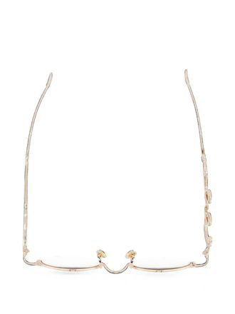 Chlo&eacute; Gold-Tone Metal Oval Sunglasses - Gold