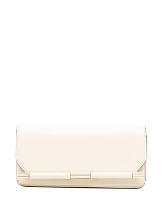 Victoria Beckham 202 leather clutch bag - women - Calf Leather - One Size - Neutrals