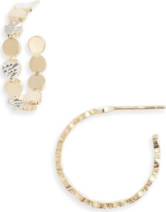 Jennifer Zeuner Bea Small Two-Tone Hoop Earrings at Nordstrom