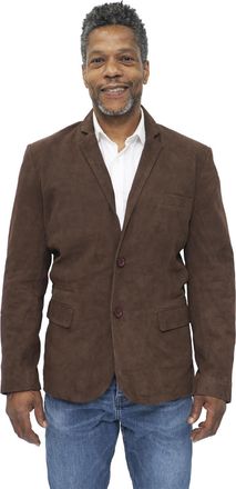 Infinity Leather Mens Slim Goat Suede Italian Blazer Jacket-Alexandria