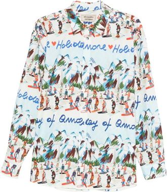 Alessandro Enriquez White Graphic Print Shirt