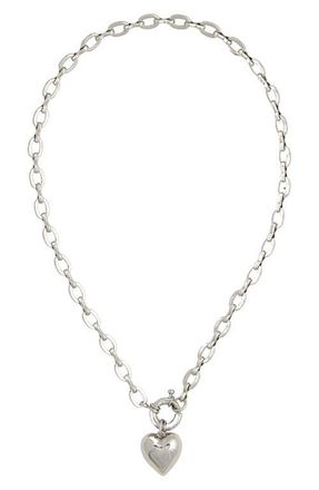 Petit Moments Beagan Heart Pendant Necklace in Silver at Nordstrom