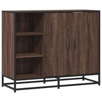 Berkfield Home Sideboard Brown Oak 92x35x76 cm Engineered Wood | Size: 92 x 35 x 76 cm