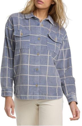 Billabong Fadeaway Corduroy Shacket in Stone Blue at Nordstrom, Size X-Small