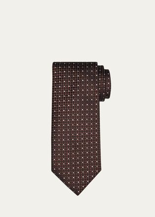 Tom Ford Mens Micro-Jacquard Silk Tie