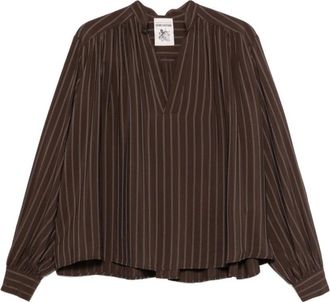 Semicouture Dames, Blouses & Shirts, Bruin, Maat: XS Zijde