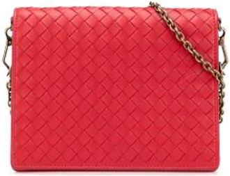 Bottega Veneta Pre-owned Cross Body Bags, female, Red, Size: ONE SIZE Pre-owned Wallet on Chain