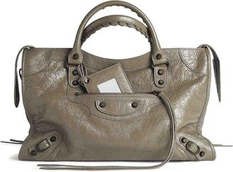 Balenciaga WomenS Le City Medium Bag In Military Green