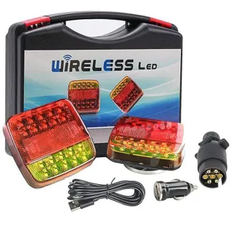 OEM Kit Di 2 Luci Led Magnetiche Wireless, Illuminazione Per Rimorchio - Fanale Posteriore A Led Magnetico, Fanale Posteriore Per Camion E Rimorchio