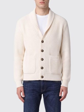 Eleventy Shawl-Collar Wool Cardigan with Patch Pockets