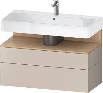 Duravit Duravit - Qatego Mueble Bajo Lavabo, 1 Extra&iacute;ble Y 1 Caj&oacute;n