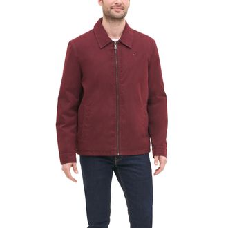 Tommy Hilfiger Mens Lightweight Zip-up Microtwill Golf Jacket (Standard and Big & Tall Sizes), Port Filled, L