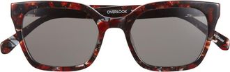 Eyebobs Overlook 50mm Polarized Cat Eye Sunglasses in Ruby Mosaic /Polarized Grey at Nordstrom