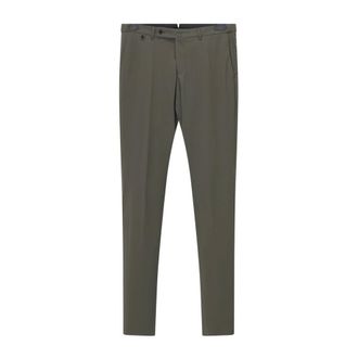 Pantaloni Torino Slim-fit Trousers, male, Green, Size: 3XL E-Slim Fit Trousers
