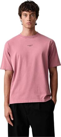 Dr&ocirc;le de Monsieur Klassiek Slogan T-Shirt - Heren - Tops - Roze - Maat: XL Katoen