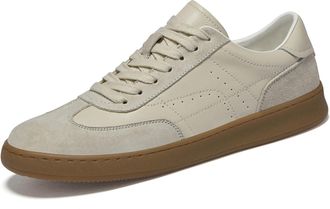 Generic MensTennis Sneakers Non Slip Work Shoes Casual Walking Shoes Workout Gym Athletic Fashion Sneakers (Beige,8.5)