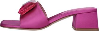 Gianvito Rossi Jaipur Slide 45 - Dames - Muiltjes - Roze - 40 EU - Leer - Schoenen
