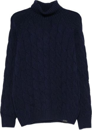 Fay Blauwe Sweater Collectie - Heren - Coltruien - Blauw - 2XL - Truien & Vesten