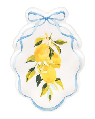 10 Strawberry Street Amalfi Lemon Ribbon Oval Platter