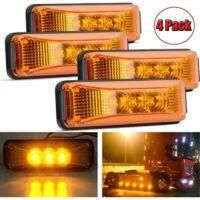 OEM Adecuado Para Un Juego De 4 Luces De Estacionamiento Delanteras, 3,9 Pulgadas De Di&aacute;metro, 3 Luces Led &Aacute;mbar, Impermeable, Montaje En Superficie, Apto