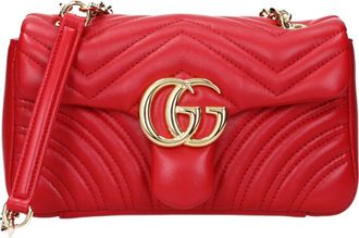 Gucci Borse a tracolla Gucci Marmont Donna Pelle Rosso/Rosso brillante