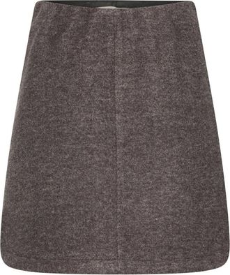 Ichi Ihwooly SK5 Skirt - Dames - Korte rokken - Bruin - M - Leer - Rokken