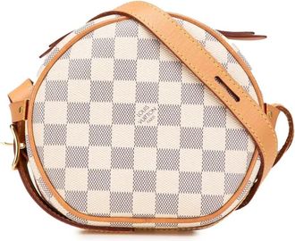 Louis Vuitton Borsa a tracolla Boite Chapeaux Souple PM in tela Damier Azur 2020 - Bianco
