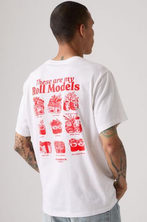 Levi's Relaxed Fit Graphic Tee - Men - XL - White / Roll Models White Plus
