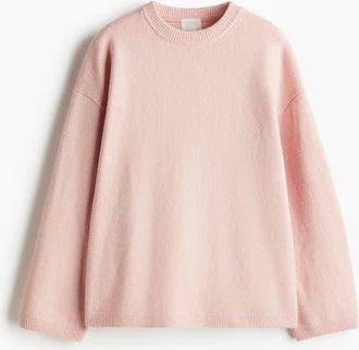 H&M Oversized Sweater in Powder Pink at Nordstrom, Size Xx-Large