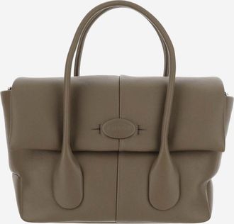 Tod's Dark Grey DI BAG REVERSE LEATHER SMALL
