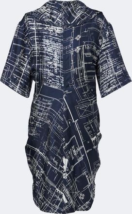 Bottega Veneta Printed silk twill midi dress