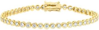 SHYMI Classic Bezel Tennis Bracelet in Gold at Nordstrom, Size 6.5