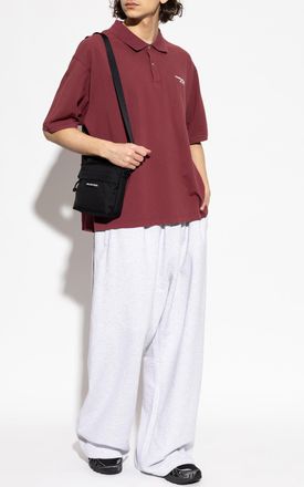 Acne Studios Polo With Logo, Mens, Burgundy