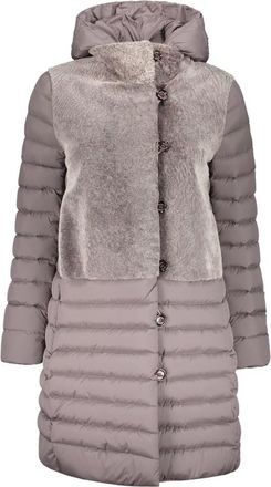 Moorer Dames, Mantels, Grijs, Maat: XS Leer