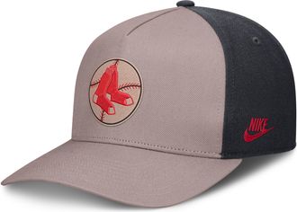 Nike Boston Red Sox Cooperstown Rise Nike Mens MLB A-Frame Adjustable Hat in Brown | NB1A0ILJBRS-LCD