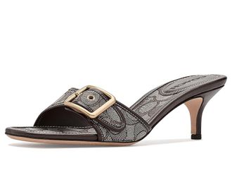 Coach Margot Sandals In Signature Jacquard Womens Boots Oak/Maple : 8.5 M, Leather
