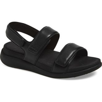FitFlop F-Mode Go Adjustable Platform Flip Flop in All Black at Nordstrom, Size 11