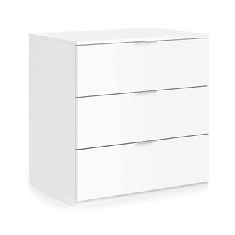 Dmora Dmora Cajonera Con Tres Cajones, Color Blanco, Medidas 77 X 80 X 38 Cm, Con Embalaje Reforzado